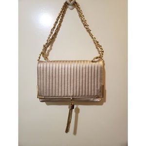 Rose Gold Bebe convertible shoulder bag